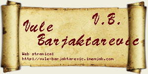 Vule Barjaktarević vizit kartica